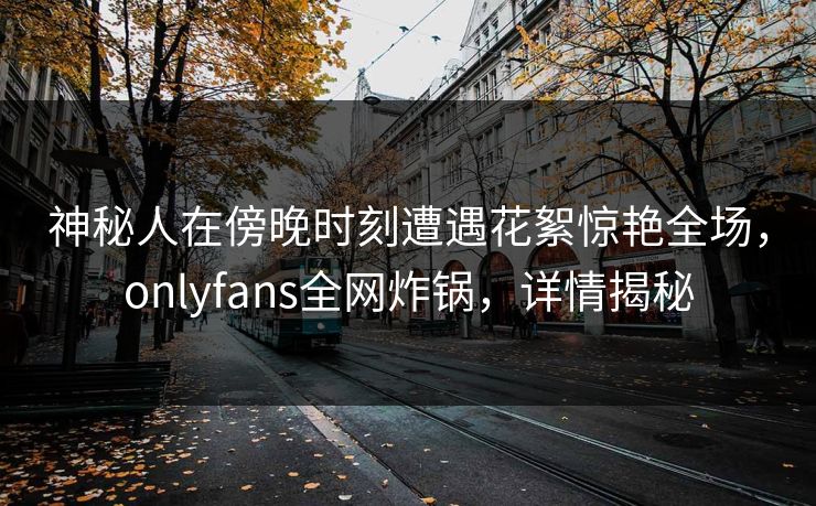 神秘人在傍晚时刻遭遇花絮惊艳全场，onlyfans全网炸锅，详情揭秘